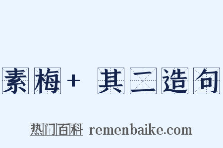 素梅+其二造句是什么意思的图片